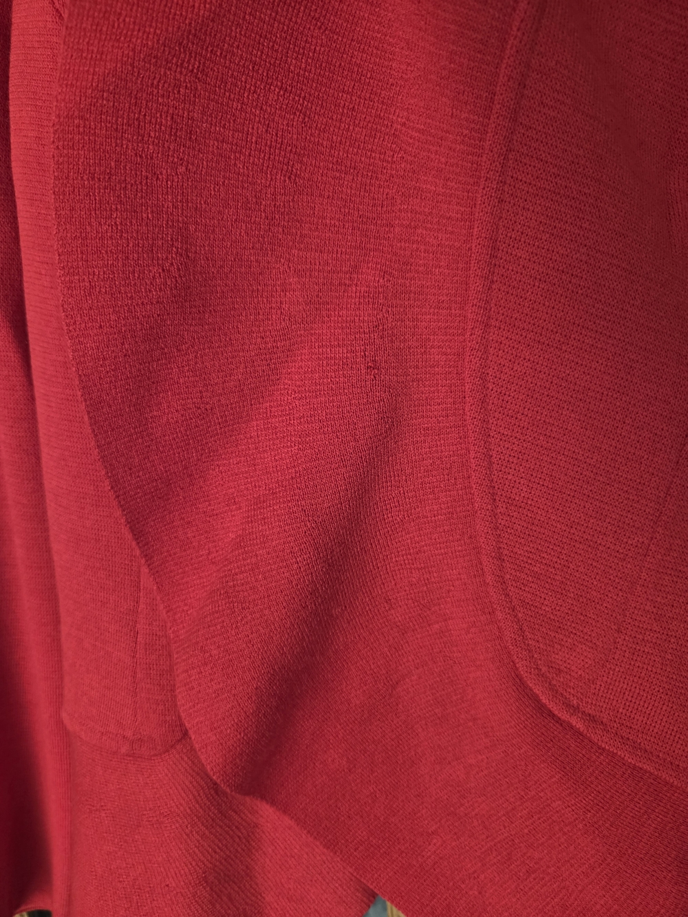 St. John Red Ruffle-Front Jacket - Picture 4 of 15